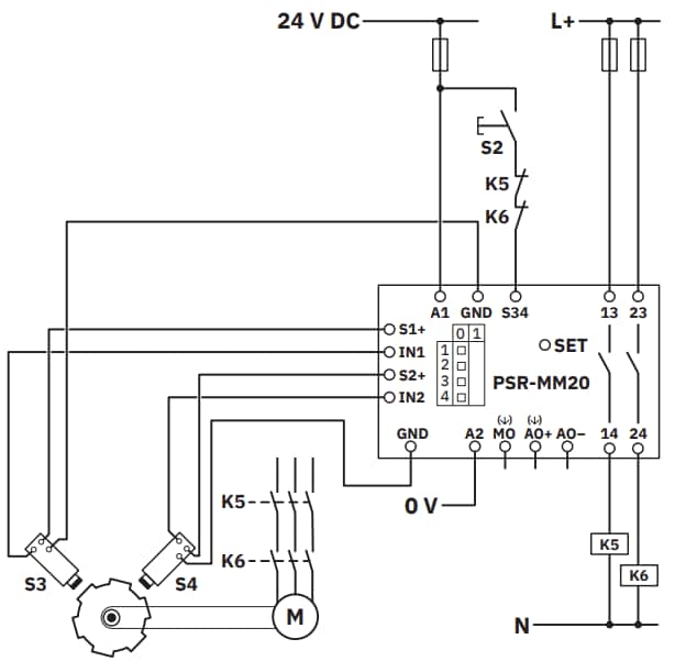 Application Circuit Diagram - Phoenix Contact PSR Safety Relay Modules